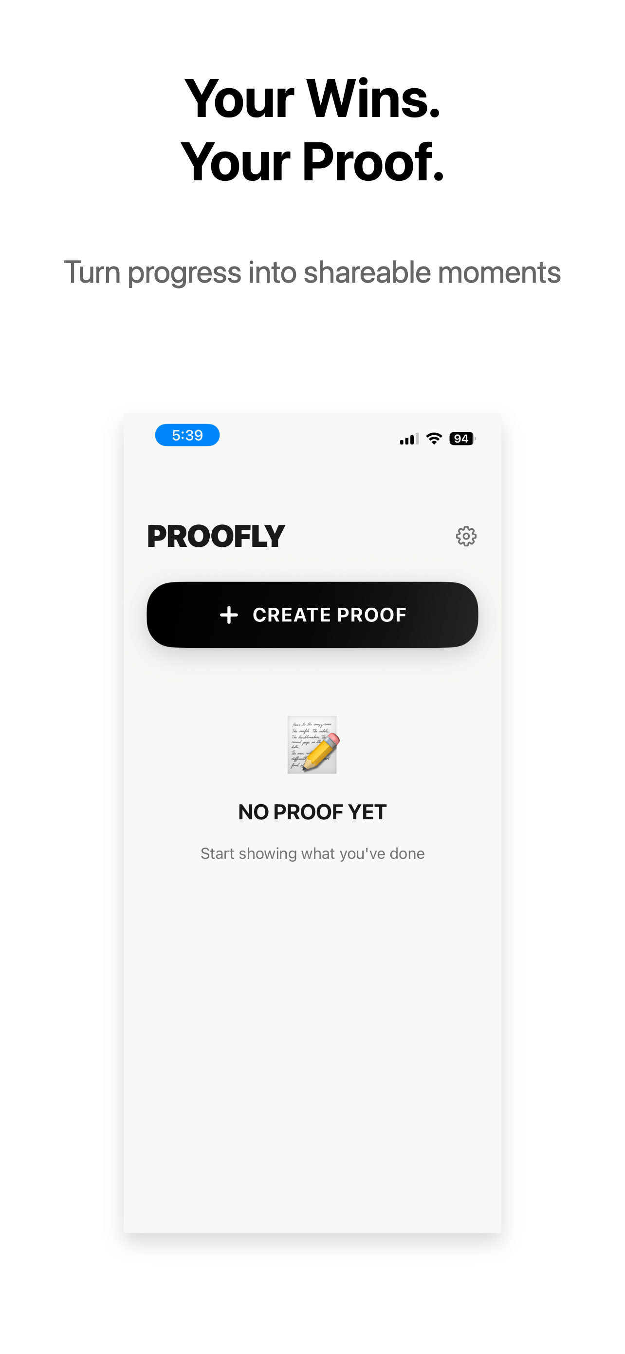 Proofly app screenshot